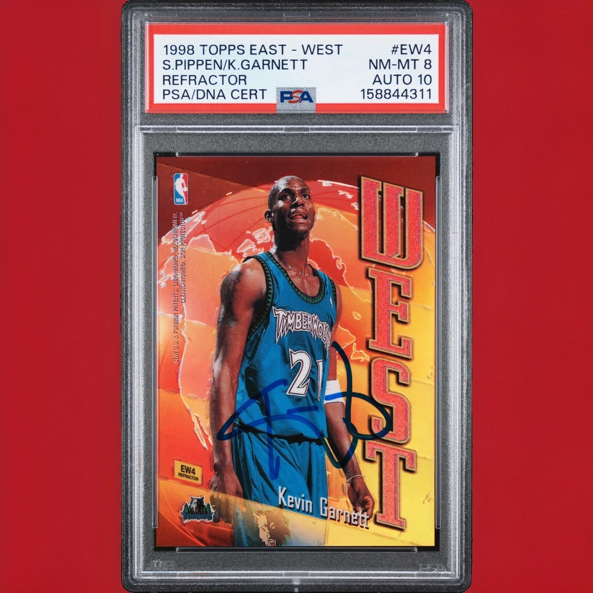 Topps Kevin Garnett Basketball Autographed Sports Trading Cards