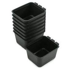 8-Pack - Black Cage Cups for Feed  Water for Poultry, Ducks, Birds, Hamsters