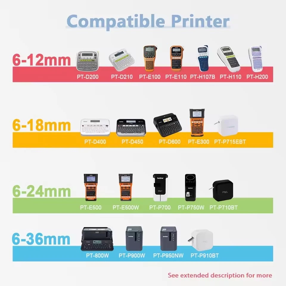 Brother P-Touch TZ TZe-231 Label Tape Laminated 12mm/24mm/9mm PT-H110 D210 H101C - image 2 of 4