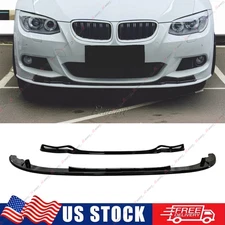 Fits 10-13 BMW E92 E93 328i M-Sport 2DR Black Front Bumper Lip Spoiler Splitter