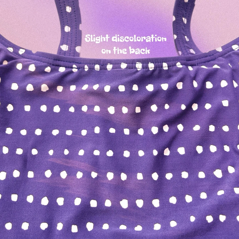 Tankini Moon Tide púrpura lunares novia talla 8/pequeño retro Foto 3 de 4