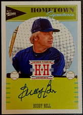 2013 Panini Hometown Heroes Hometown Signatures Buddy Bell #HSBE Auto Rangers