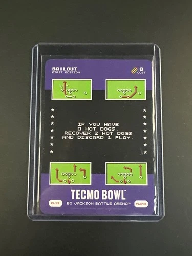 Bailout 0 Cost 🌭Tecmo Bowl Bo Jackson Battle Arena PL13 Super Short Play