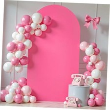 6 ft Arch Backdrop Cover - Double-Sided Spandex Arch Covers 6FT Hot Pink