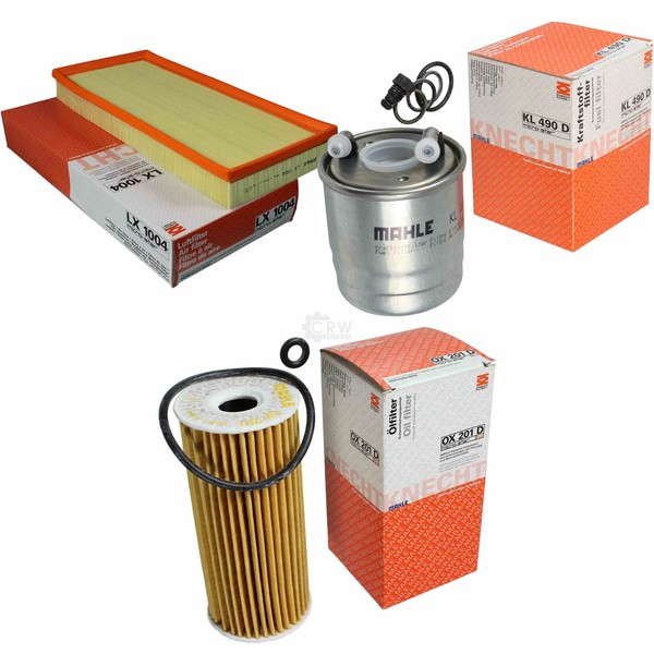 Mahle / Knecht Kraftstofffilter KL 490D Luftfilter LX 1004 ÖLfilter OX 201D-image