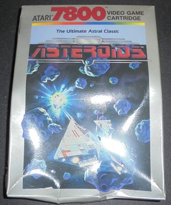 Atari 7800 ASTEROIDS Video Game Cartridge New in Box ~ Still Factory Sealed 1987