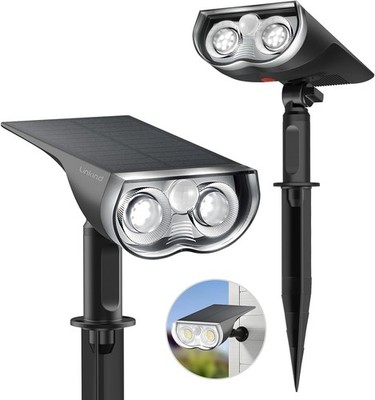 Linkind Solar Gartenleuchte mit Bewegungsmelder, 6500K Tageslichtweiß Solarlampe