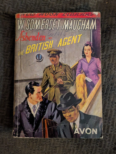 Vintage Ashenden W Somerset Maugham 1943 Avon Paperback Spy Fiction Wrap Cover - Imagen 1 de 5