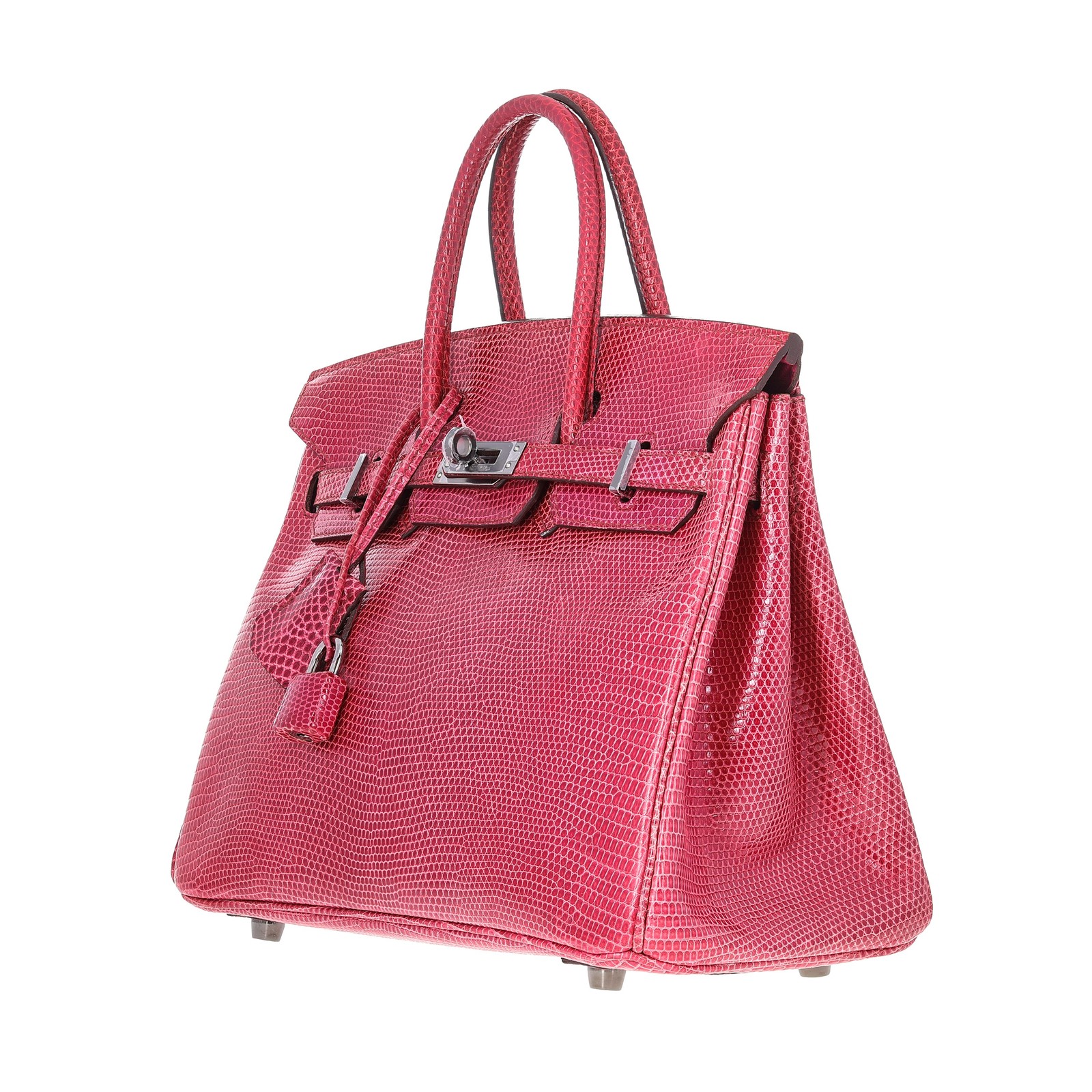 Hermes Shiny Exotic Leather Birkin 25 Fuchsia image 2