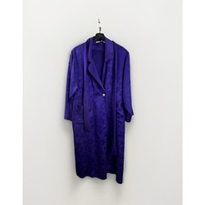Vintage Victoria  s Secret Gold Label Long Purple Demask Belt Robe Size Large