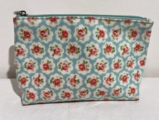 Cath Kidston Floral Rose Make Up Wash Cosmetics Bag PVC Coated Cotton