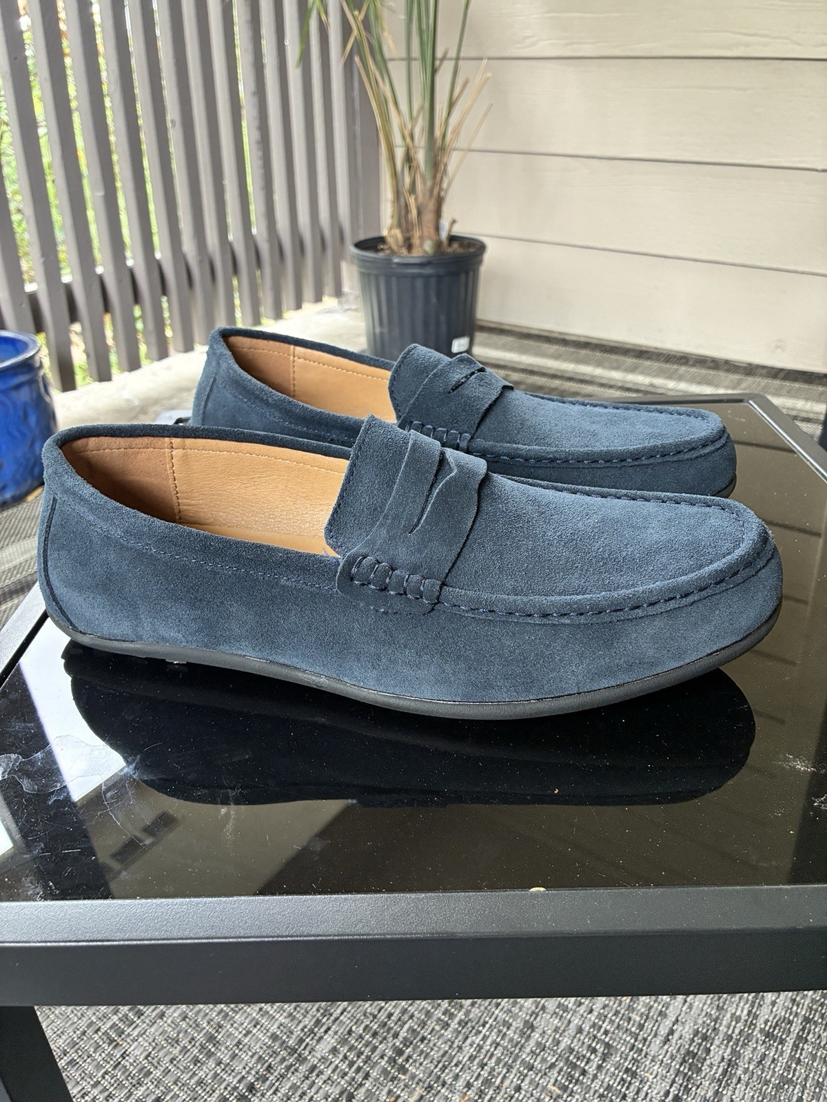Mens Blue Loafers