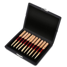 Oboe Reeds Storage Case, Wooden PU Leather Holder for 10 Reeds, Black