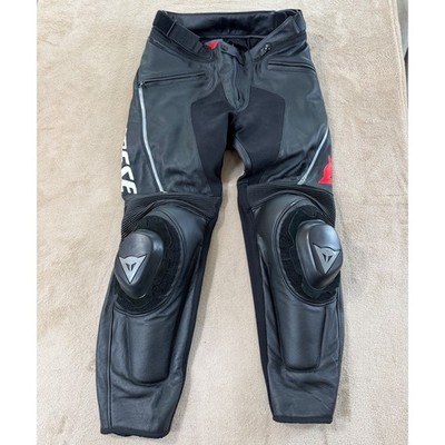 Dainese Delta Pro C2 Leather Motorcycle Pant Men Size 48 Black Performance EUC