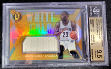 2016 BGS 9.5 GEM MINT LEBRON JAMES WHITE GOLD THREADS STANDARD SP /49 S191