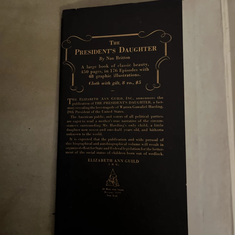 1927 THE PRESIDENT'S DAUGHTER by Nan Britton w/ Dust Jacket - 1st Edition - Image 2 of 4