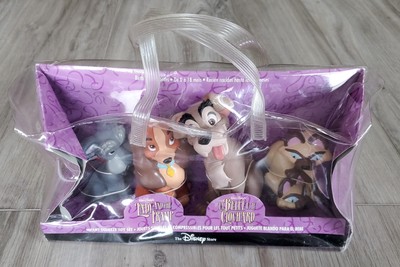 Set Of 4 Disney Store Lady & the Tramp, Jock, Si & Am Siamese Cats Vinyl Figures