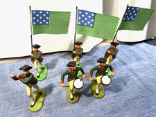 Elastolin  Soldaten 7 cm  3x # 9136, 2x # 9134, 1x # 9135 American Militia
