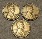 1930 D Lincoln Wheat Cent Very Fine Penny VF - 3 Coin Lot