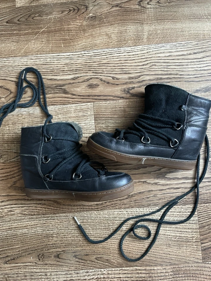 ISABEL MARANT Sneakers Black Suede Shoes Size 36 - image 3 of 4