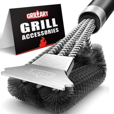 GRILLART Grill Brush and Scraper,18 Inch BBQ Grill Cleaning Brush Kit, Safe Wire