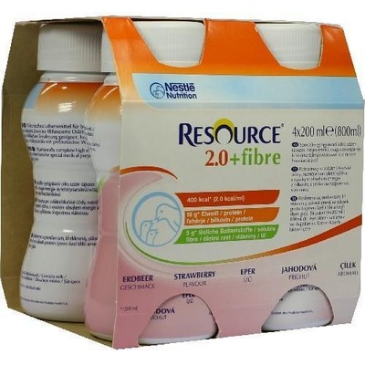RESOURCE 2.0 fibre Erdbeere 4X200 ml