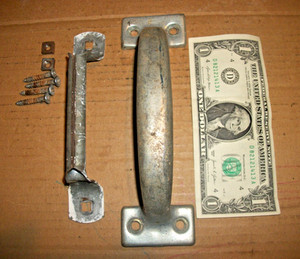2 Used Steel Gate/Shed/Barn Door/Cabinet Pull Handles