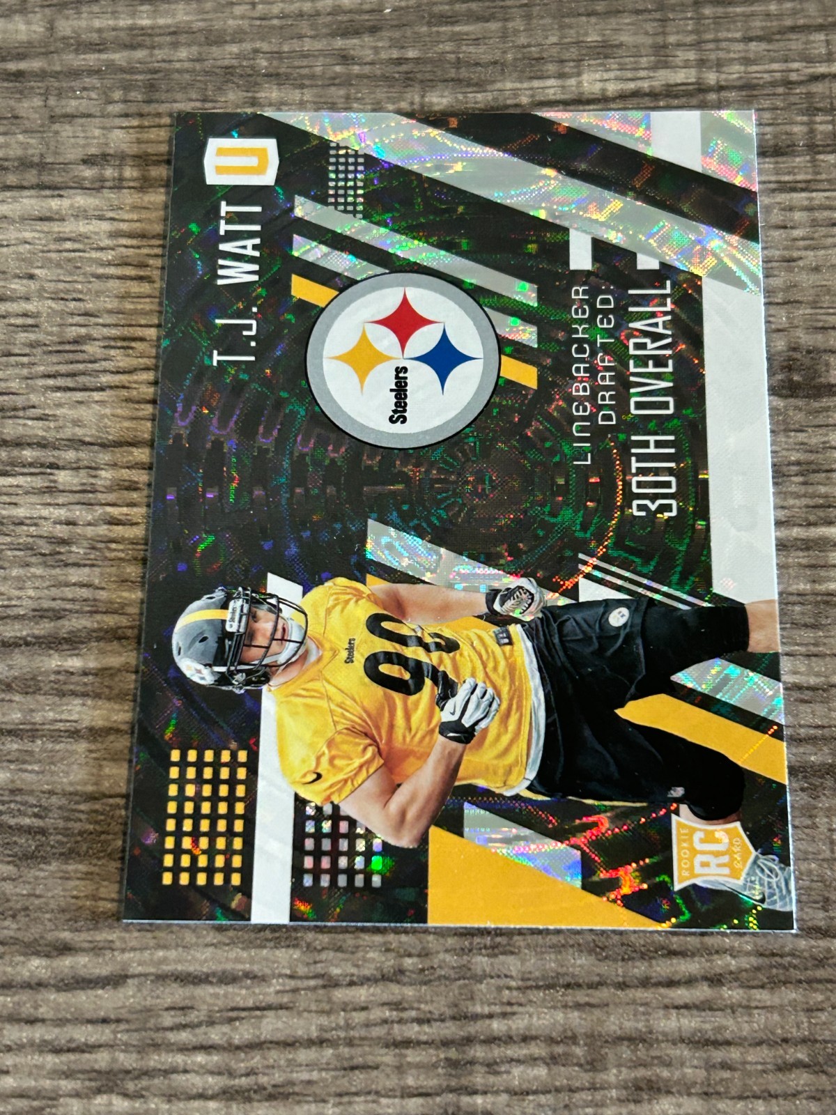 2017 UNPARALLELED TJ WATT ROOKIE CARD #255 PITTSBURGH STEELERS