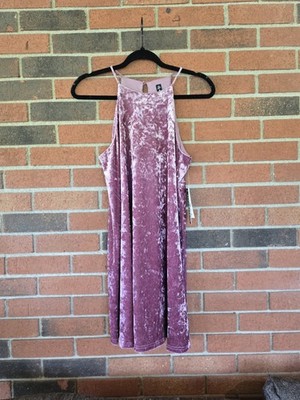 Design Lab Dress Women s Medium Pink Crushed Velvet Sleeveless Romantic  NWT