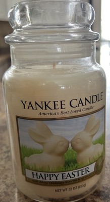 Yankee Candle HAPPY EASTER Large Jar 22oz White Chocolate Bunnies