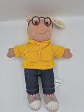 NWT Arthur Plush 2000 Marc Brown 14 PBS Kids Yellow Hoodie
