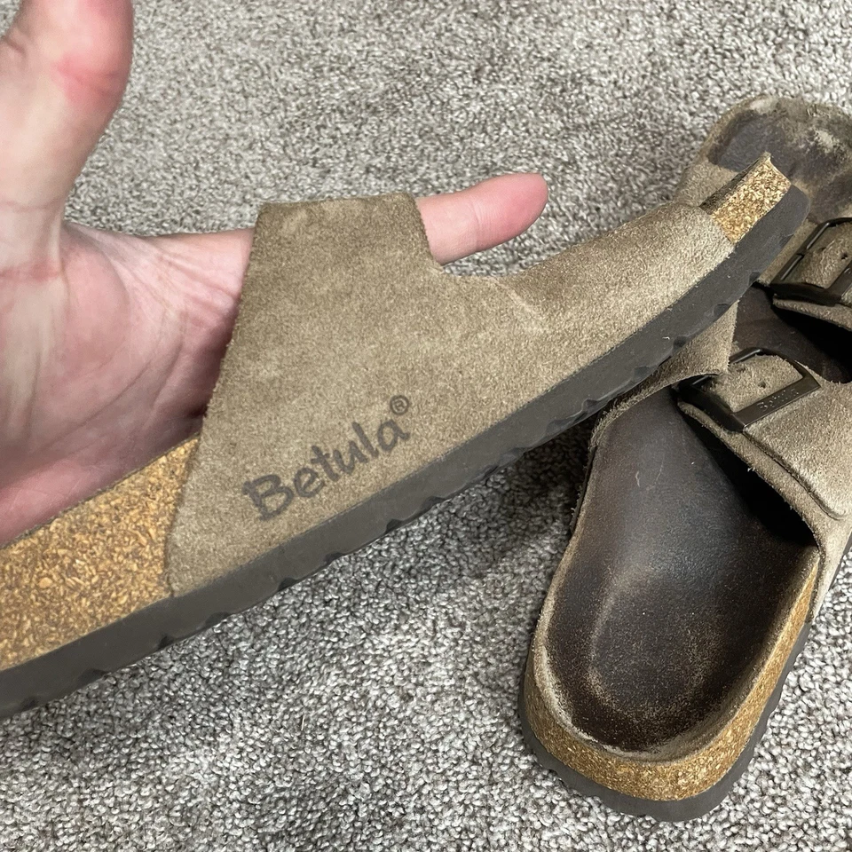 Sandalias Birkenstock Betula marrón tostado correa hebilla para mujer talla 41 (10 EE. UU.) Foto 3 de 4