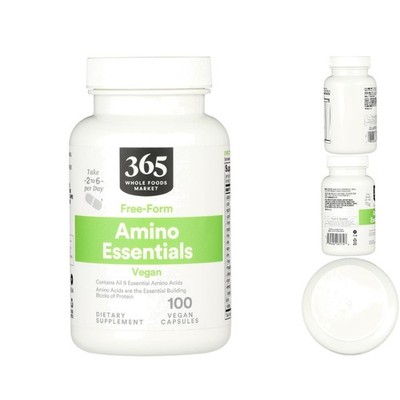 Amino Essentials: 100 Capsules of Pure Amino Acids, No Artificial Additives
