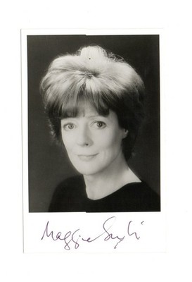 Maggie Smith Played Professor in Harry Potter signed 5x3 s/w Foto handsigniert