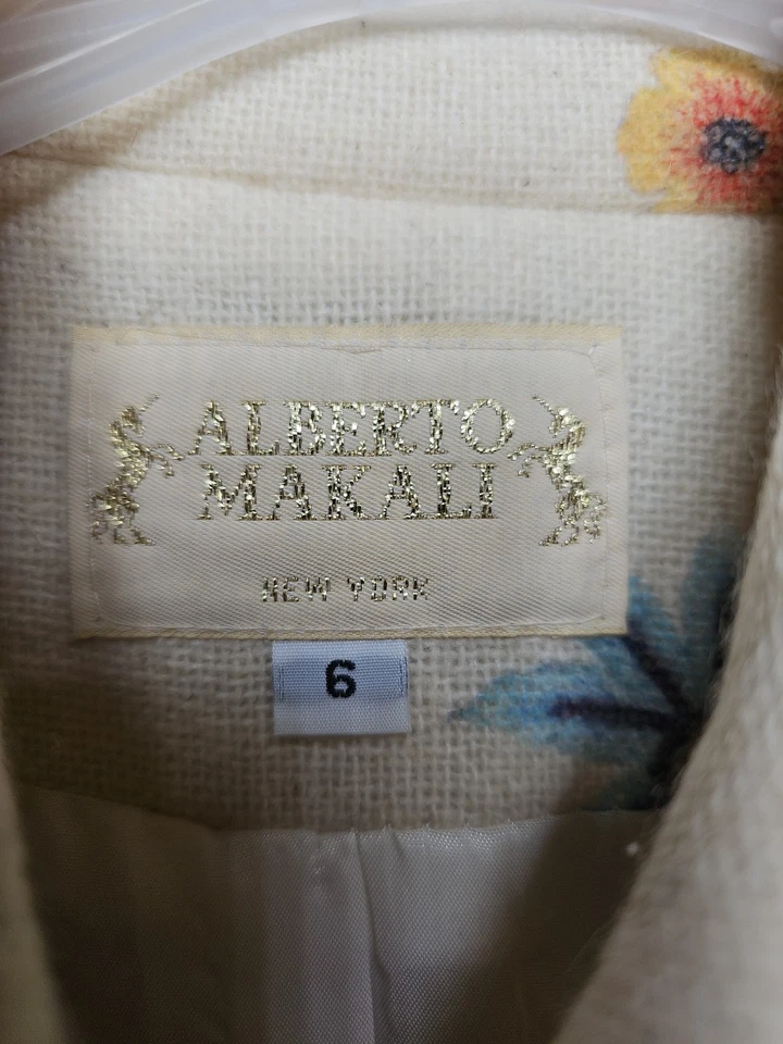 Chaqueta Alberto Makali Chaquetón Floral Talla 6 75% Lana 25% Dacron  Foto 2 de 4