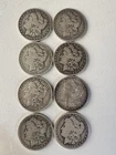 8 Morgan Silver Dollars 1881 1882 1884 1885 1886 1888 1889 90% Silver Lot