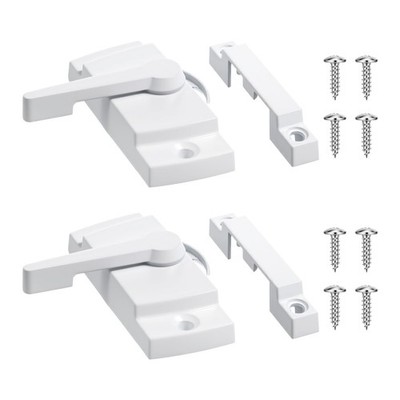 2 Pack Window Sash Locks Latches Replacement Cam Action White 