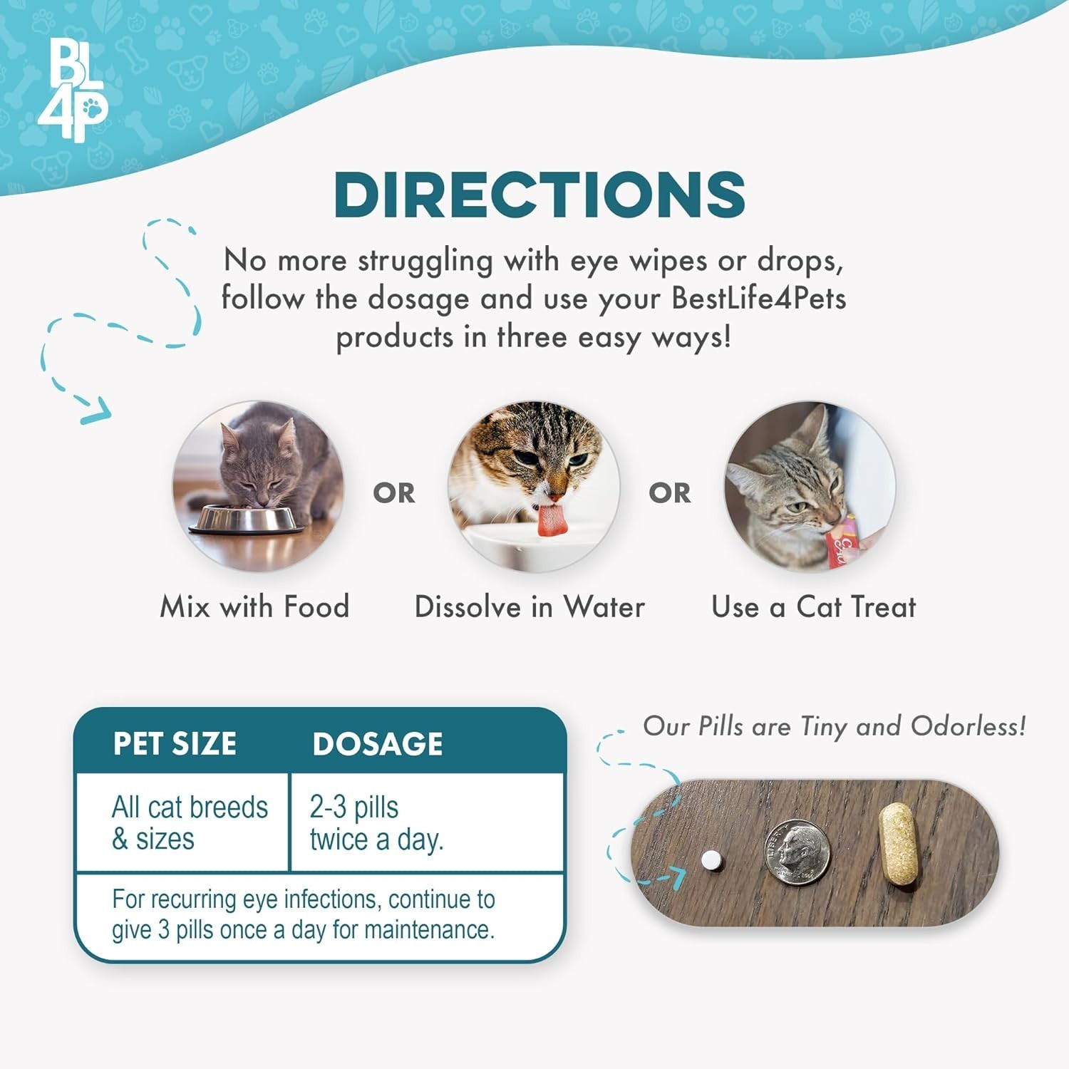 Comprehensive Eye Care for Cats: Natural 400 Odorless Pills for Infection Relief