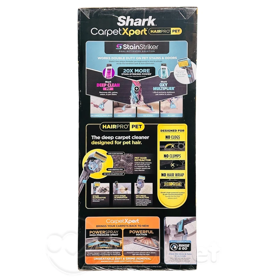 NEW Shark CarpetXpert HairPro StainStriker Pet Carpet & Upholstery Cleaner EX304 - image 4 of 4