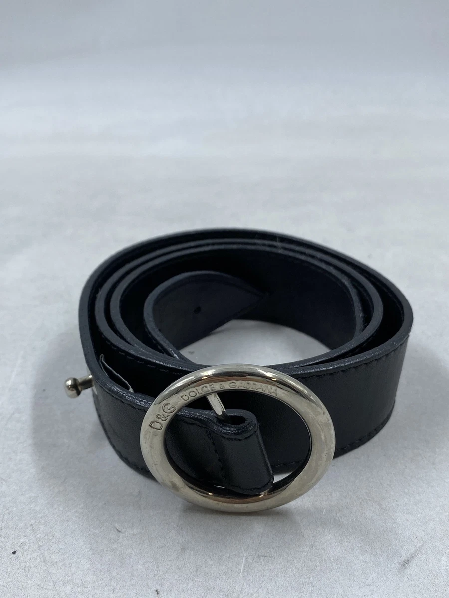 Pre Loved dolce & gabbana Leather Belt with Metal Buckle Women Black Belts Dolce & Gabbana DG Logo Leather Belt | Black | FARFETCH main image 2