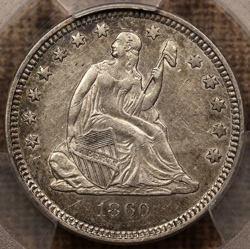 1860-O Seated Liberty Quarter — photo from another recent sale