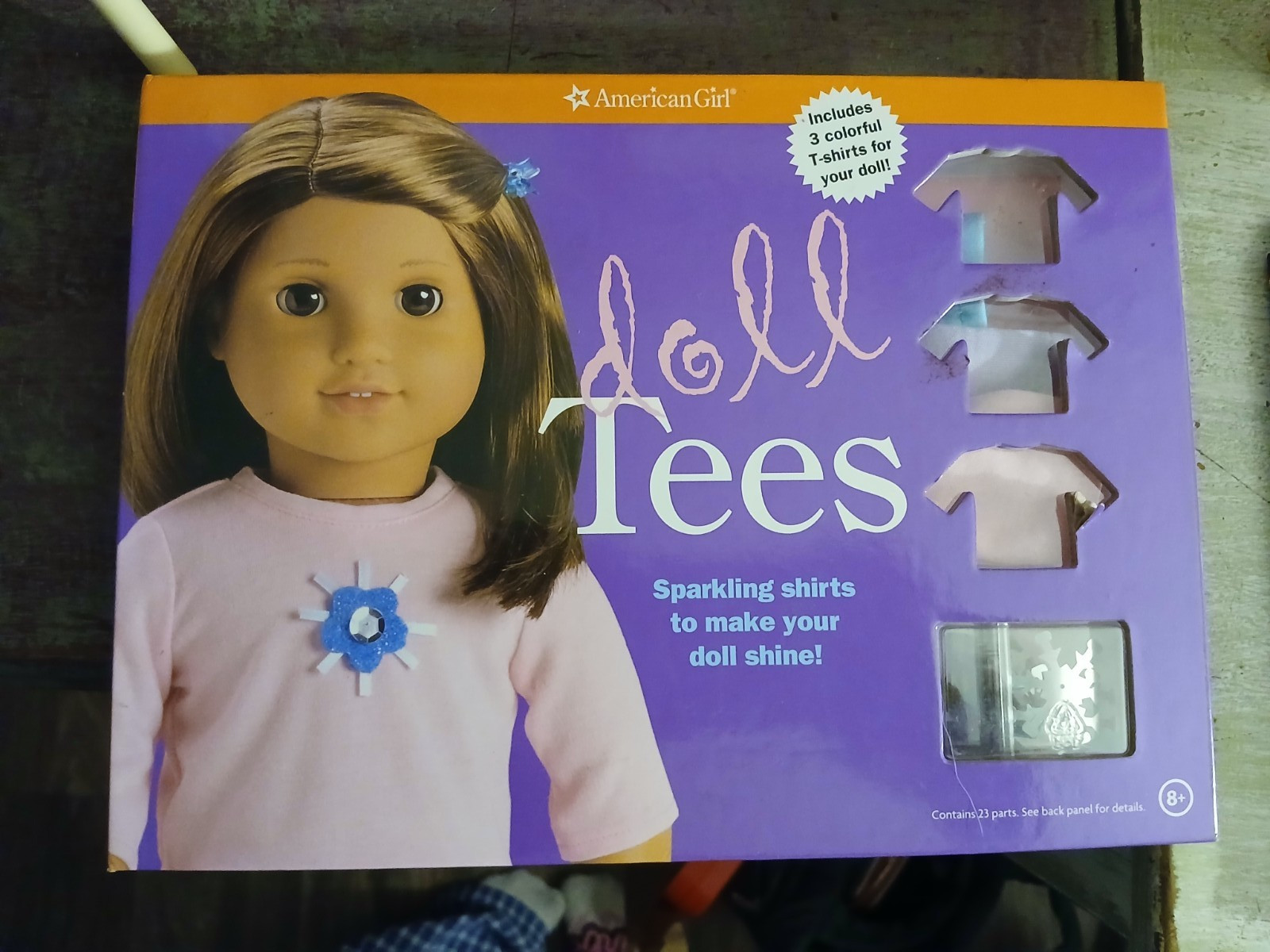AMERICAN GIRL DOLL TEES KIT  BOOK SPARKLING T-SHIRTS  NEW  CRAFT SET