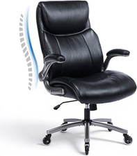 High-Back Ergonomic Office Chair, 300Lbs Capacity, Lumbar Support, Black