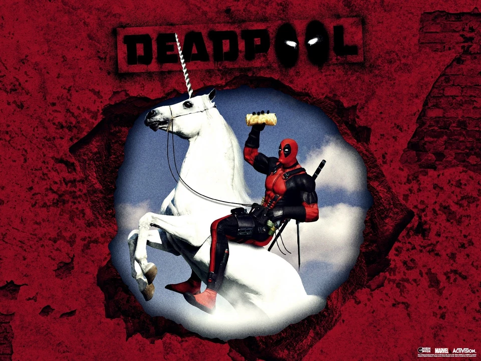 Marvel Deadpool Unicorns Comics Antihelden Wade Spielmatte Spielmatte - Bild 1 von 1