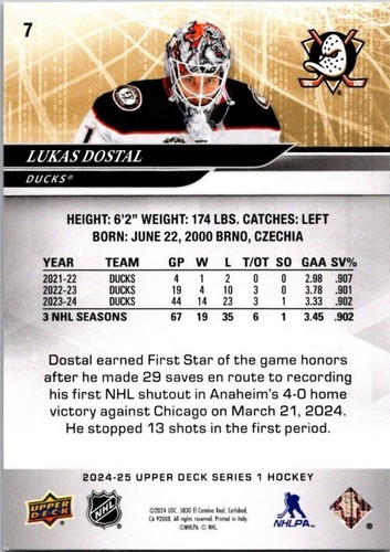 2024-25 Upper Deck Series 1 Hockey Base Cards --- U-Pick --- 1-200 - 第 9/203 張圖片