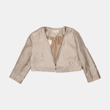 Linea Crop Blazer / Size 14 / Womens / Gold / Viscose