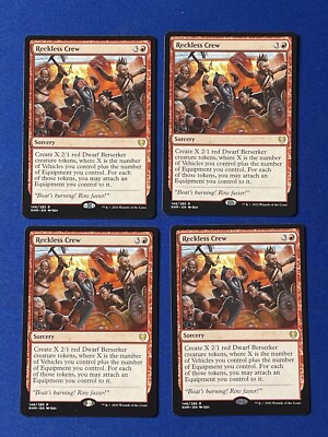X4 RECKLESS CREW Kaldheim KHM Magic MTG