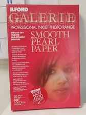 ILFORD GALERIE Smooth Pearl Paper Ink Jet PHOTO PAPER - 4x6" 30 SHEETS 280g/m2