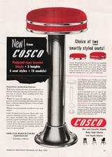 VTG 1952 Print Ad Cosco Furniture Bar Counter Stools Baby High Chairs