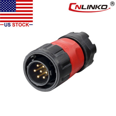 CNLINKO 7 Pin Power Signal Industrie Stecker Stecker Outdoor Wasserdicht M20